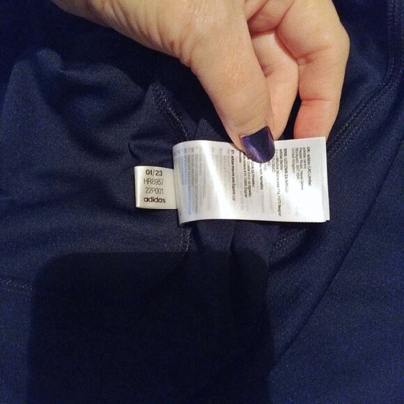 Adidas Performance Light Weight Quarter-Zip Golf Pullover Collegiate Navy Size L - Picture 9 of 9